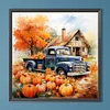 Diamond Painting -DIY Full Round Drill Autumn Pumpkin Classic Car(40x40cm)