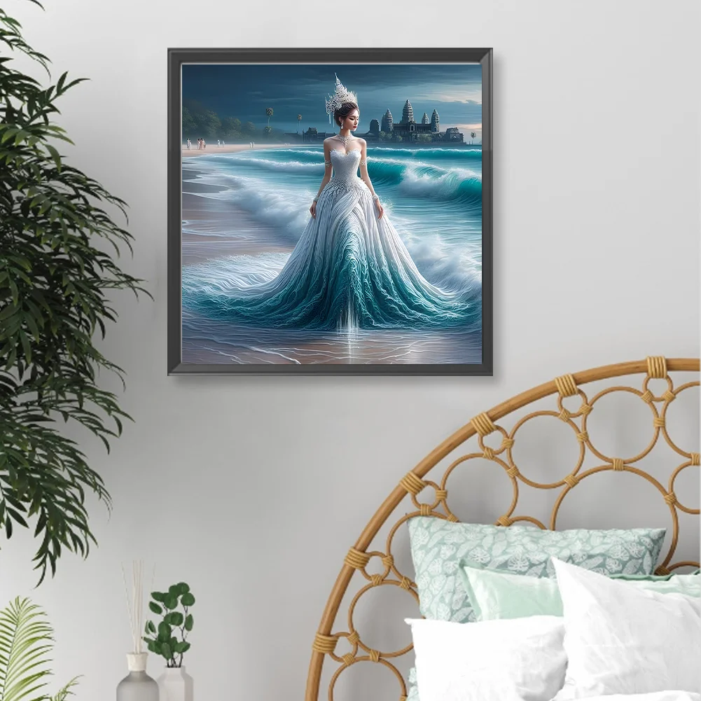 Diamond Painting - Full Round Drill - Gorgeous Skirt Beauty(Canvas|40*40cm)