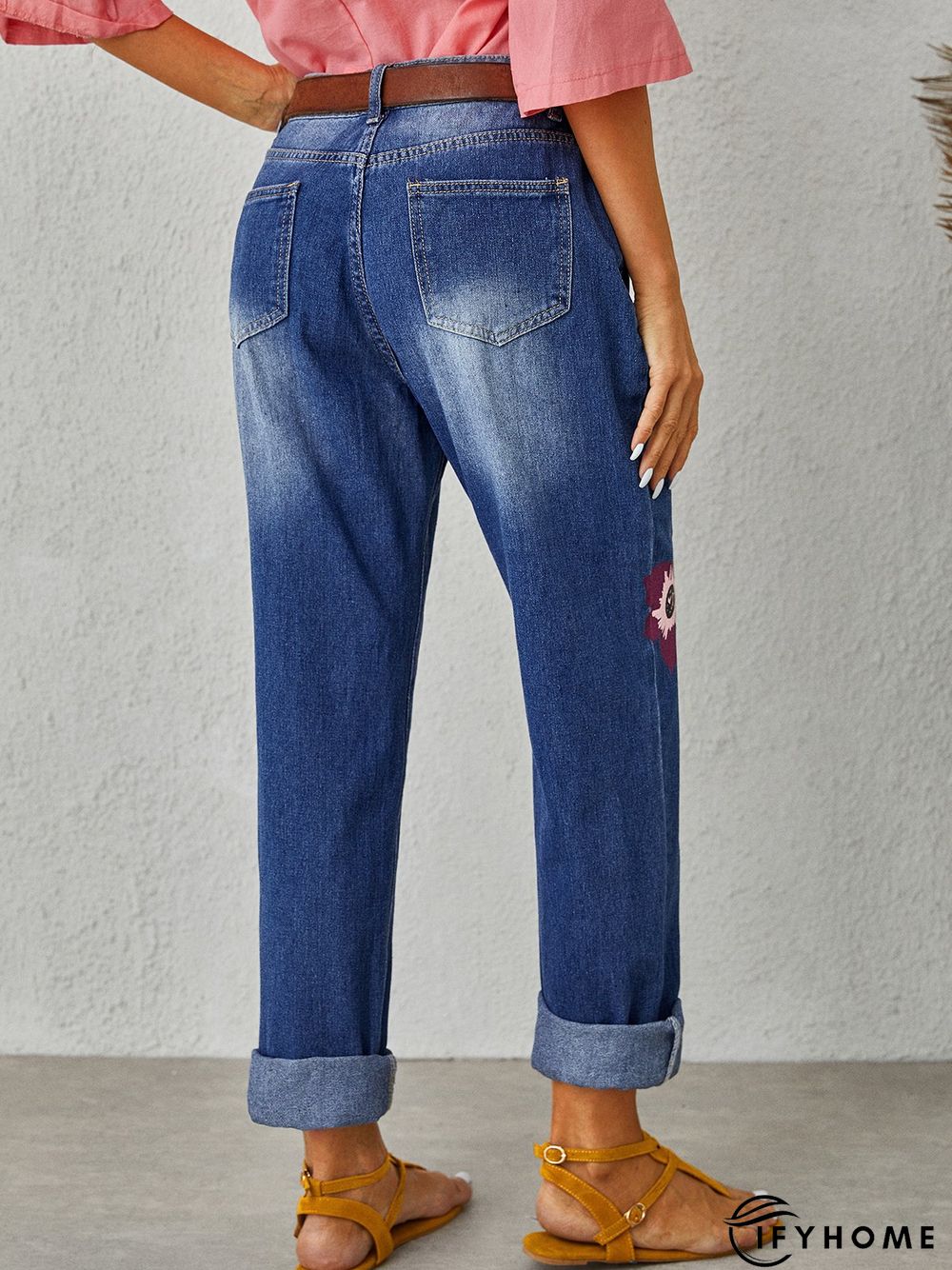 All Season Denim Floral Casual Jeans | IFYHOME