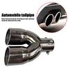 Dual Exhaust Tailpipe Muffler Tip Bolt-on Slant Cut Black Titanium (76mm)