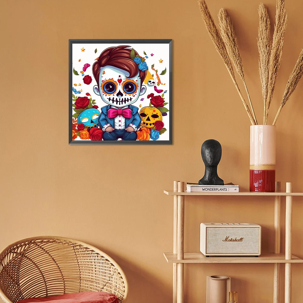 Full Round Diamond Painting 30*30cm - Skeleton Doll