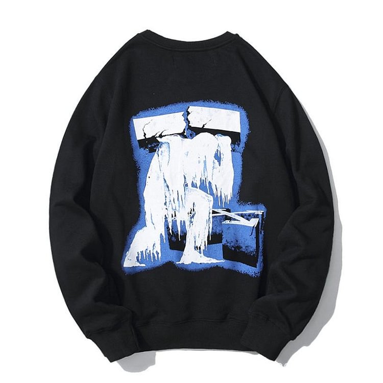 Off White Sweatshirts Long Sleeve round Neck Neck Sweater Spring Arrow Cotton Pullover round Neck Sweater