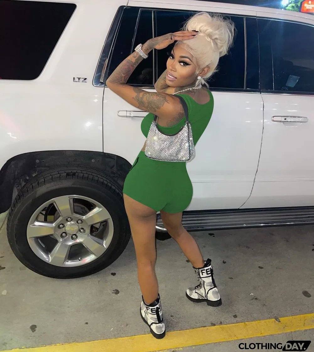 Sports Tank Top And Shorts Two Piece Sets