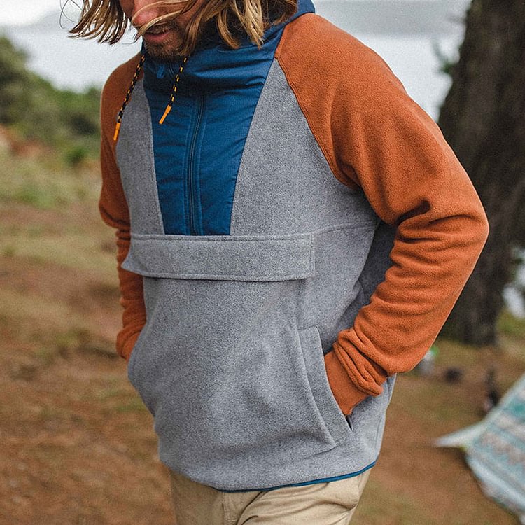 Simple temperament outdoor cold-proof men's hoodie