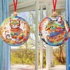 >SALE<8PCS Double Sided Diamond Drawing Hanging Ornament Colourful Cat 12x12cm