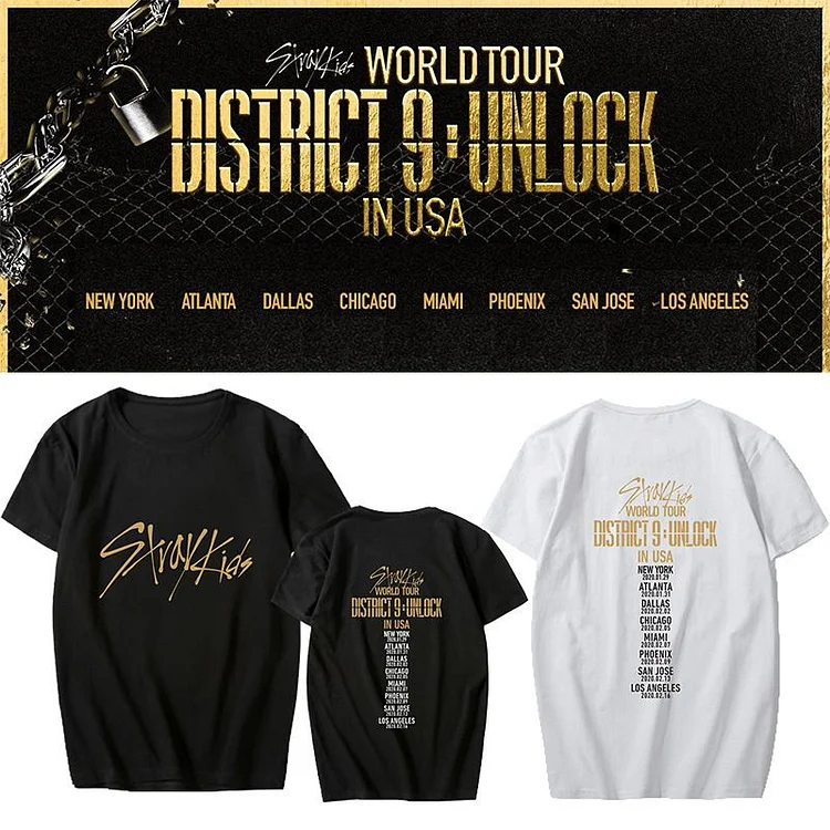 Stray Kids District 9 Unlock Concert T-shirt