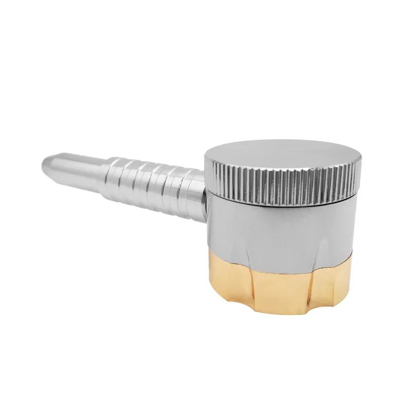 Dual Purpose Revolver Pipe  Grinder Six Shooter Pipe 12cm Smoking Tobacco Pipe Herb Grinder Smoking Pipes