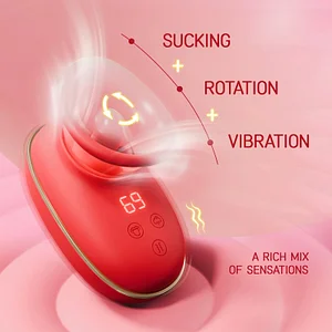 Female adult toys 3-in-1 Tongue-Rotating Vibrating Clitoral Suction Stimulator