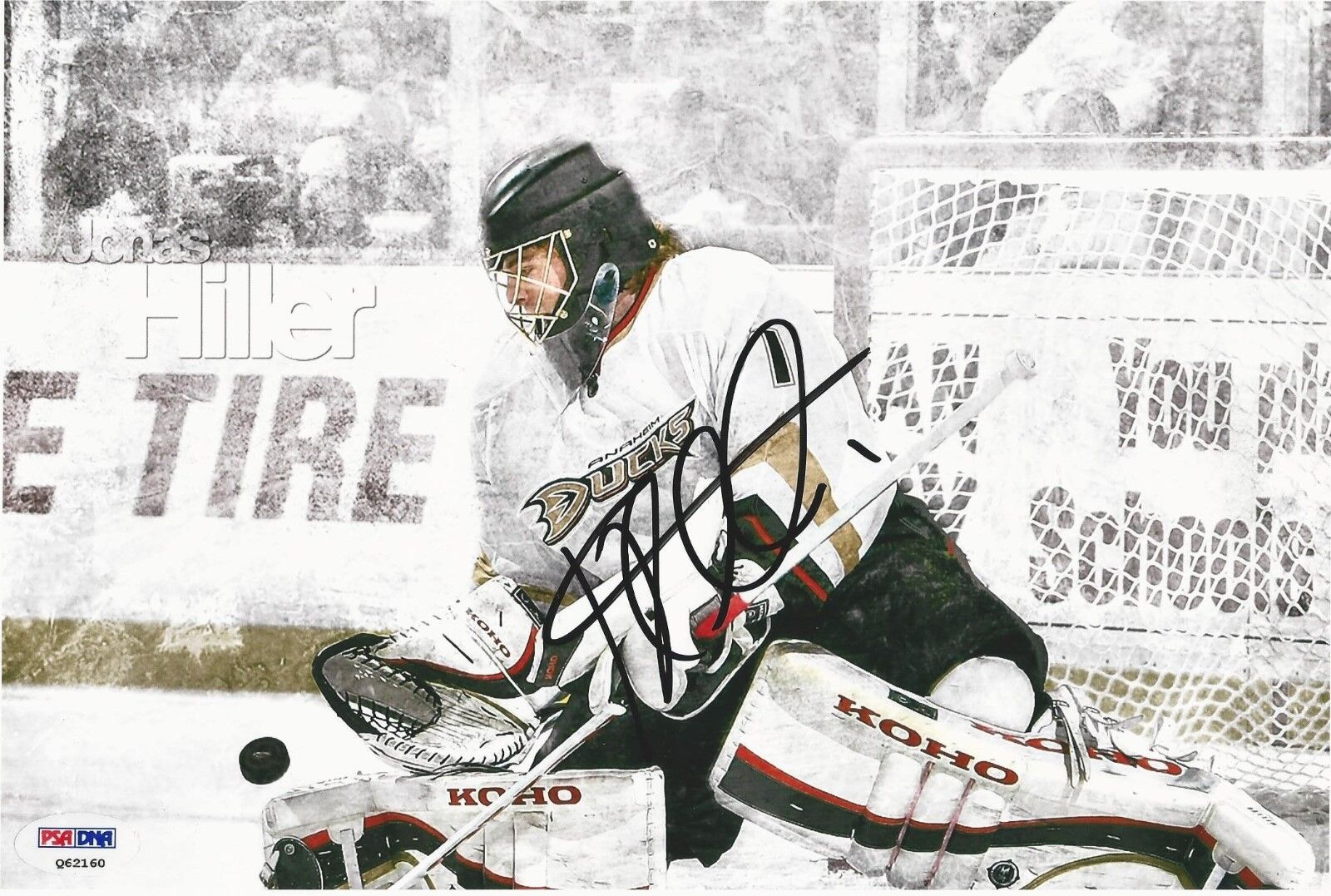 Jonas Hiller Anaheim Ducks signed 8x10 PSA/DNA Cert # Q62160