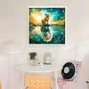 Lion Cub Green Reflection-11CT Stamped Cross Stitch 40*40cm/15.75*15.75in