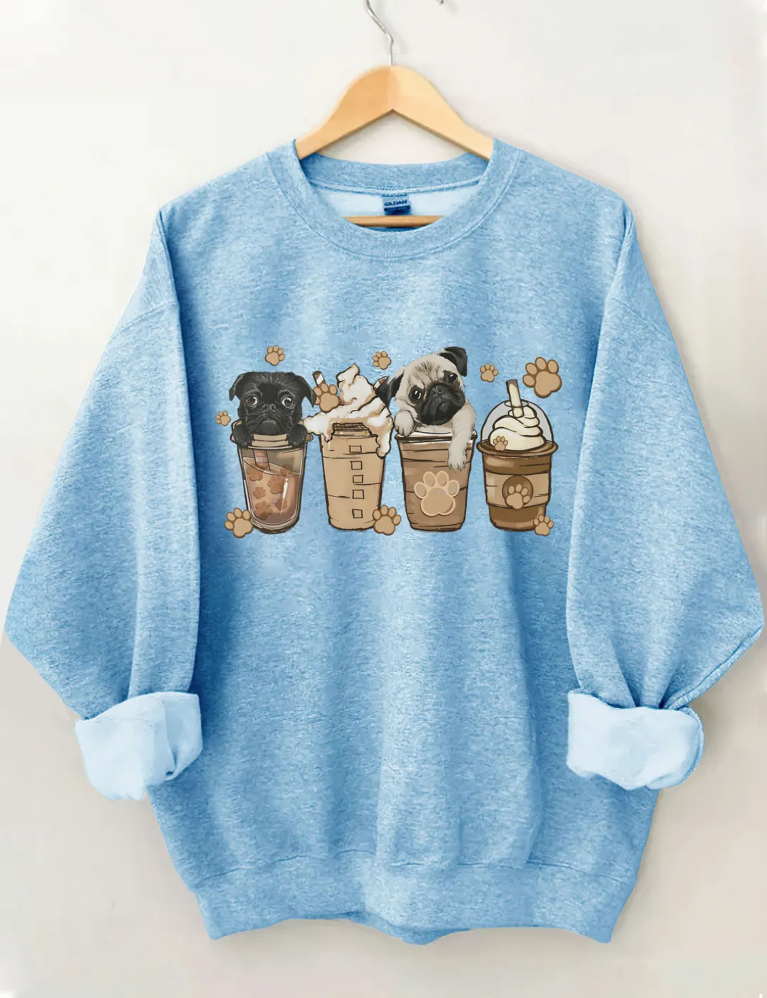 Cute Pug Coffee Sweatshirt