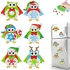 6Pcs Diamond Painting Acrylic Owl Fridge Magnet for Fridge Whiteboards
