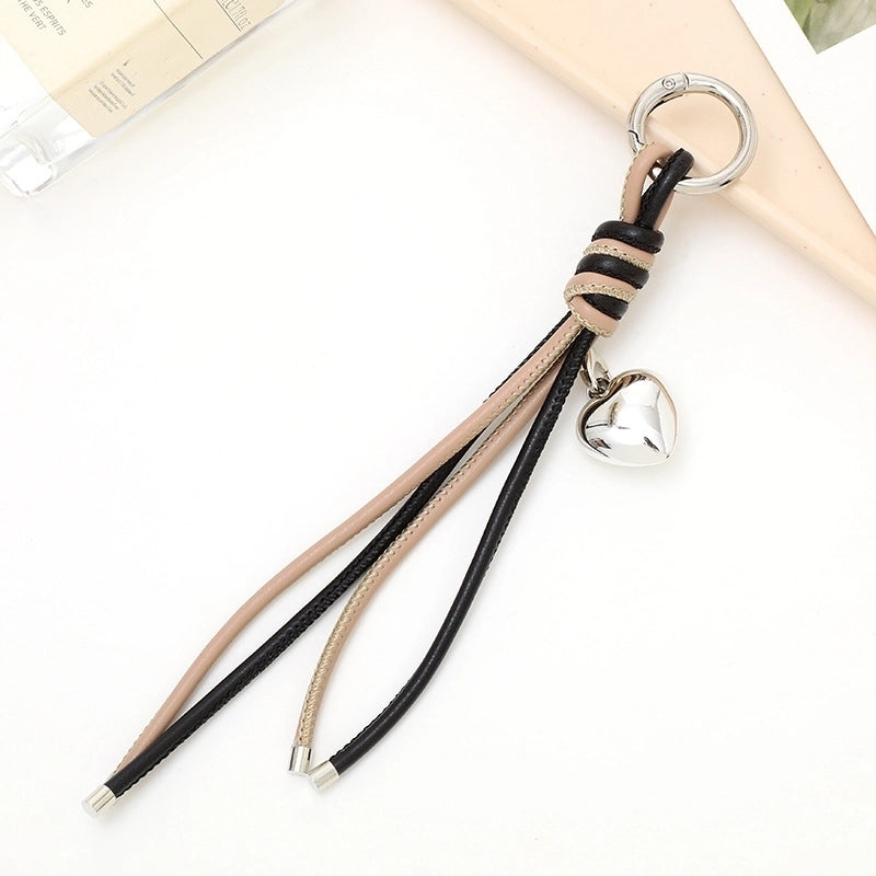 IG Style Color Block Heart Shape Pu Leather Bag Pendant