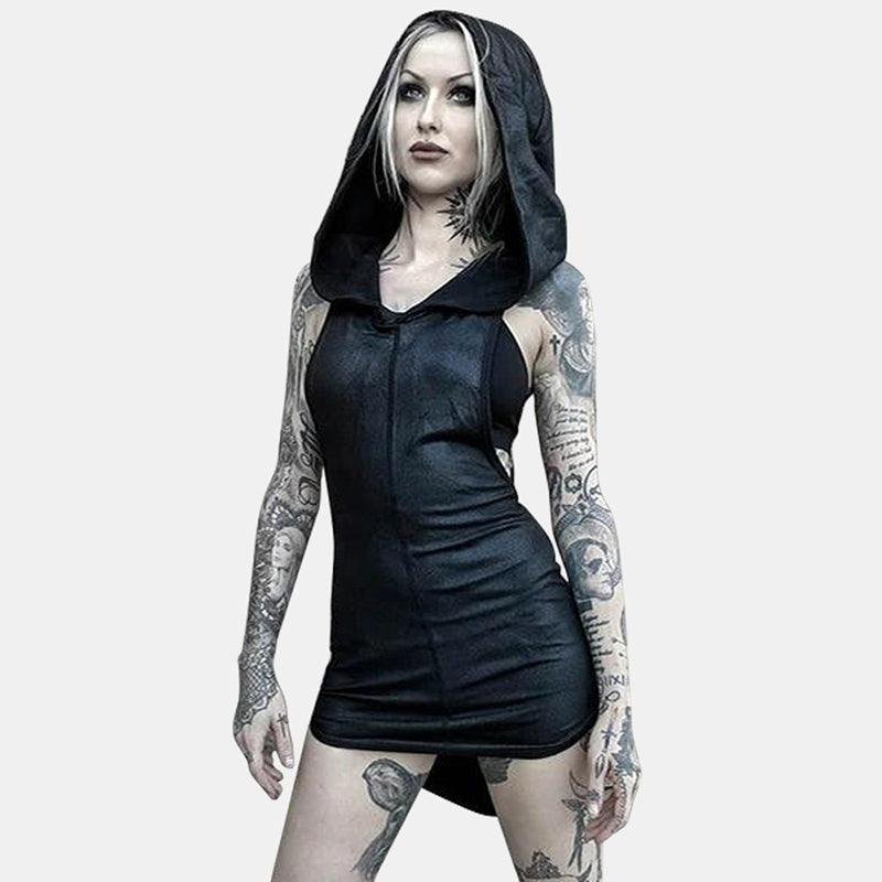 Sleeveless Goth Hoodie