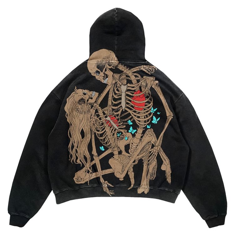 Statement Skull Print Hoodie