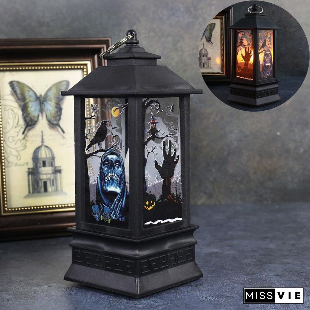 Halloween Simulation Flame Oil Lamp