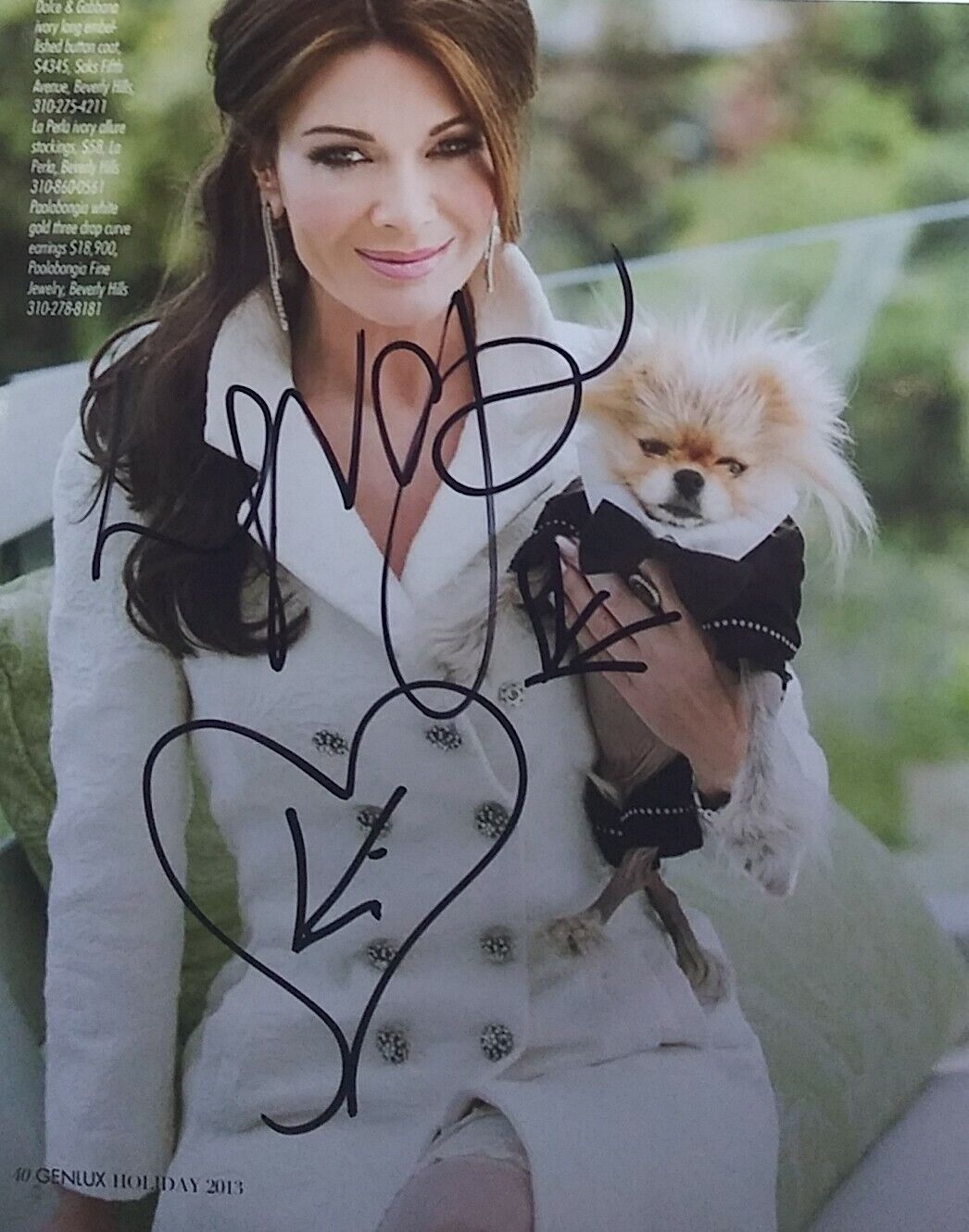 Lisa Vanderpump signed 8 x 10