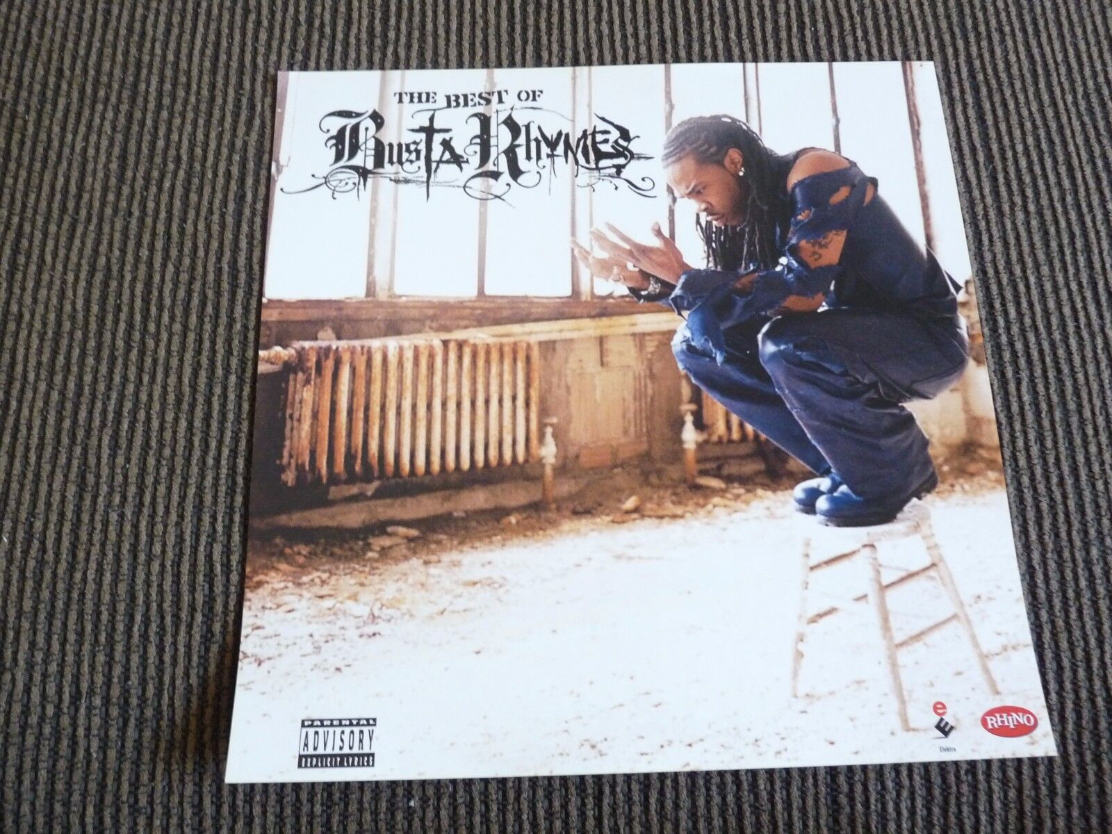 Best of Busta Rhymes RHINO Lp Poster Photo Poster painting Double Sided Flat 12x12 RARE