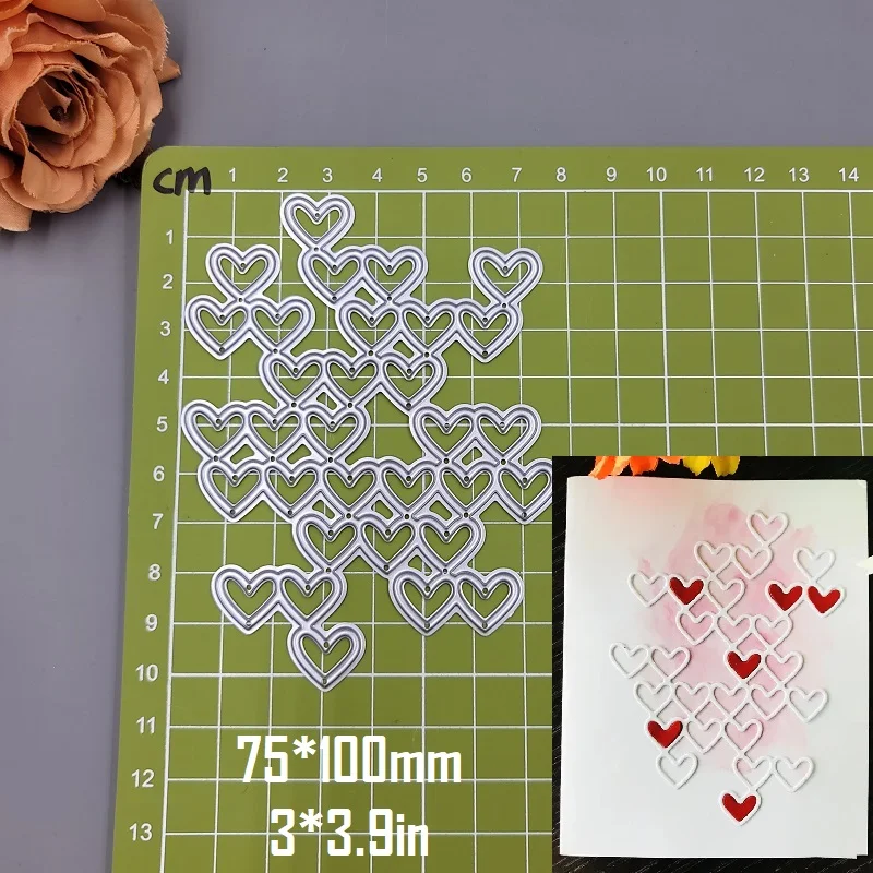 Nigikala Heart Metal Cutting Dies Scrapbooking Stencil Heart Die Cut Decoration DIY Embossing Album Paper Cards Gift