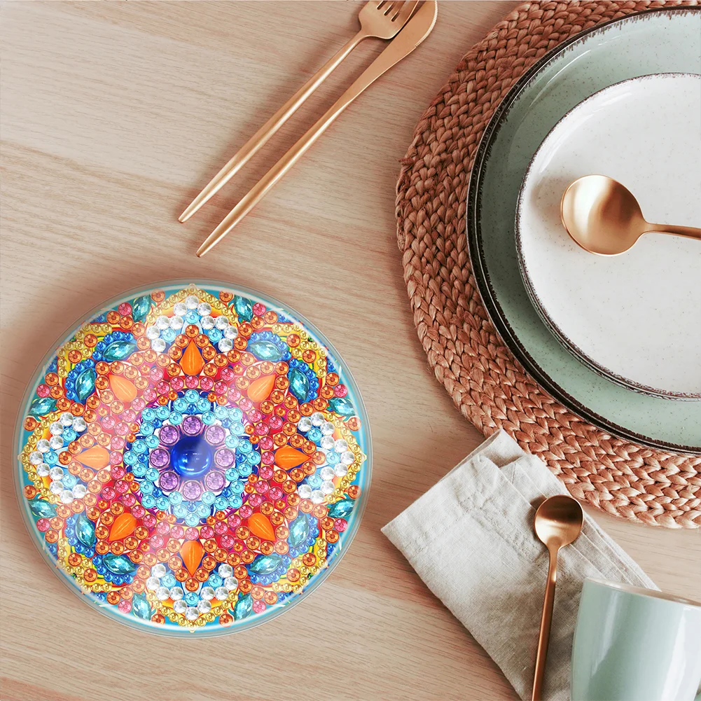 [Upgrade - Waterproof Coaster]6pcs DIY Mandala Coaster Set Holiday Christmas for Adults and Beginners(With Covers)
