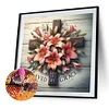 Diamond Painting-DIY Square Part AB Drill Cross Flower(45*45CM)