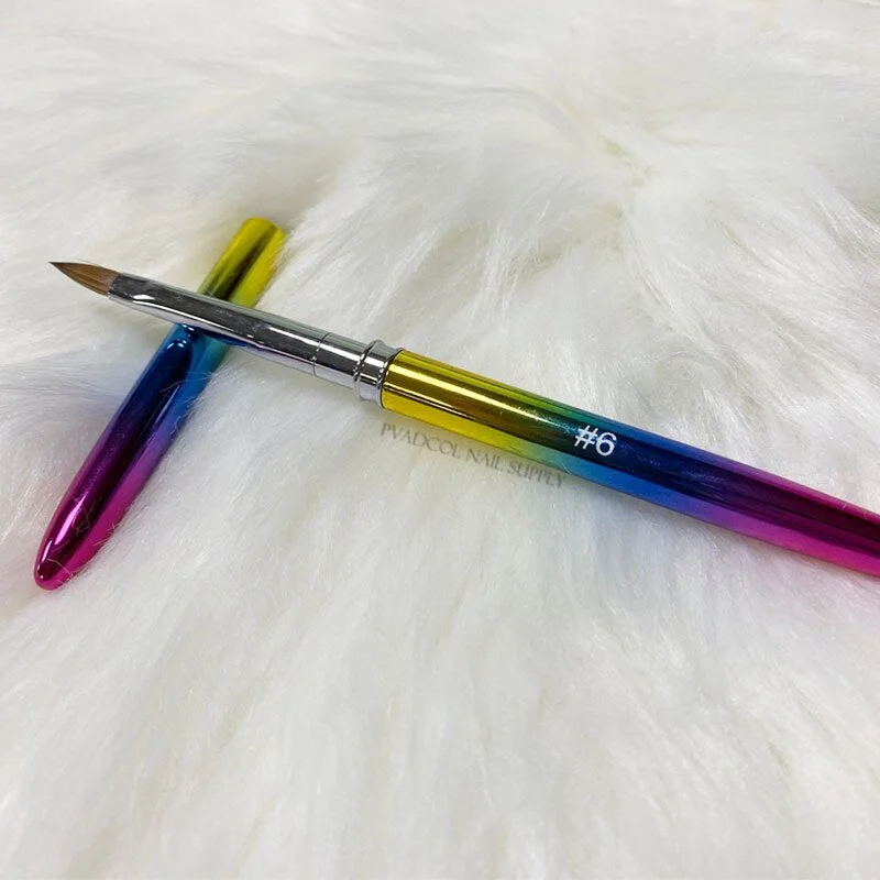 100% Pure Kolinsky Acrylic Oval Nail Brush Liquid Powder Nail Art Brush Choose Size-Nail Inspo