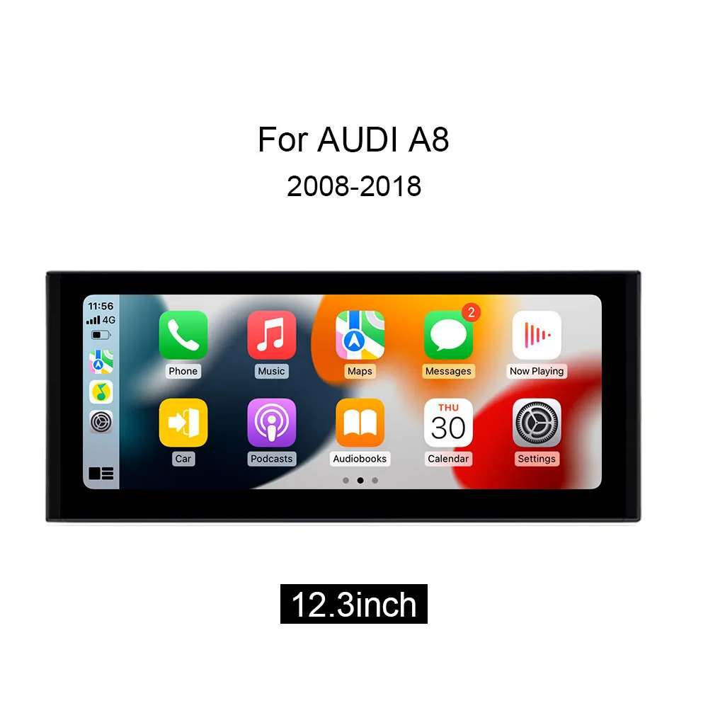 F&uuml;r AUDI A8 2008-2018 Apple CarPlay Android Auto Display Monitor Upgrades Autoradio Stereo