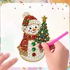 10PCS DIY Pearl Diamond Painting Christmas Fridge Magnets, Sparkling Rhinestone Refrigerator Magnet Craft Kit for Home Decor & Gifts