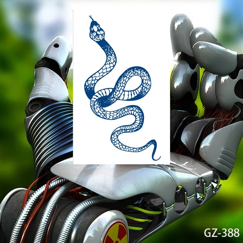 Temporary Tattoos Stickers Geometry Flower Snake Scorpion Juice Ink Lasting Waterproof Arm Chest Waist Hip Realistic Fake Tatoo