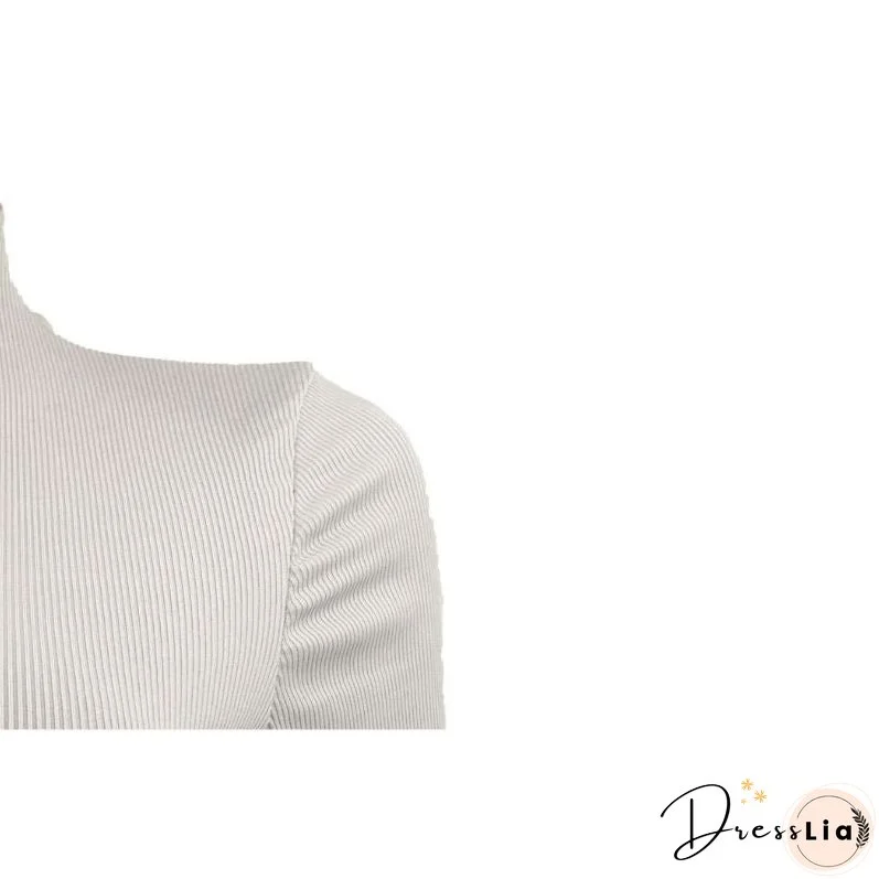 Solid Color Knit Jumpsuits