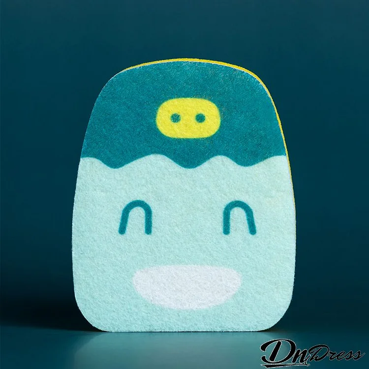 Fashion Kitchen Thickened Cleaning Sponge Wipe Cute Scouring Pad