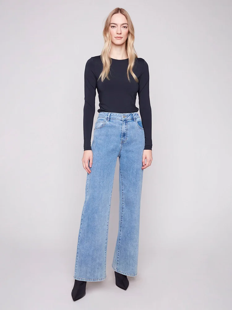 Chloe Wide Leg Jeans - Light Blue
