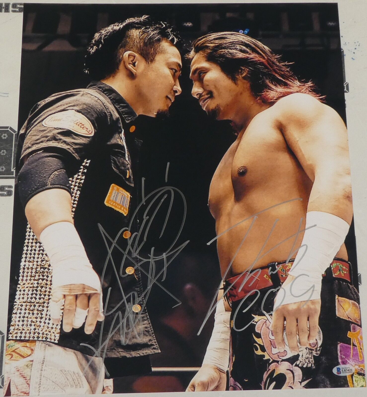 Hiromu Takahashi & Kushida Signed 16x20 Photo Poster painting BAS COA New Japan Pro Wrestling G1