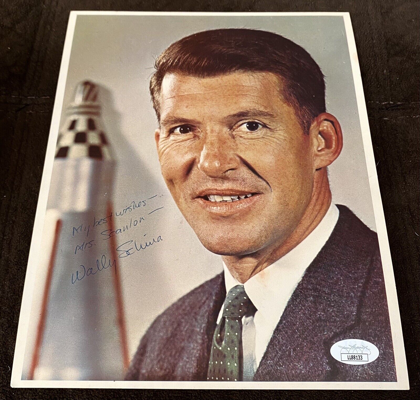 Original Wally Schirra Signed Astronaut NASA Pilot 8x10 Photo Poster painting JSA Spence COA