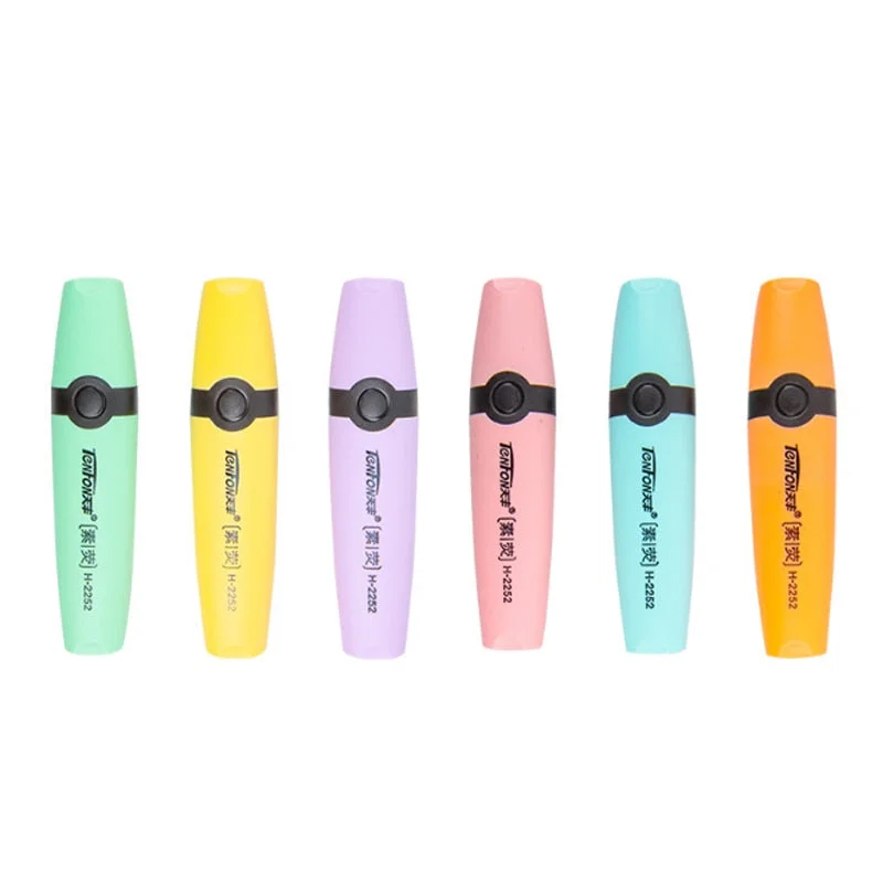 6Pcs Creative High Capacity Mini Highlighter Hand Account Pen Child Gift Marker Pen Office&School Supplies Wholesale