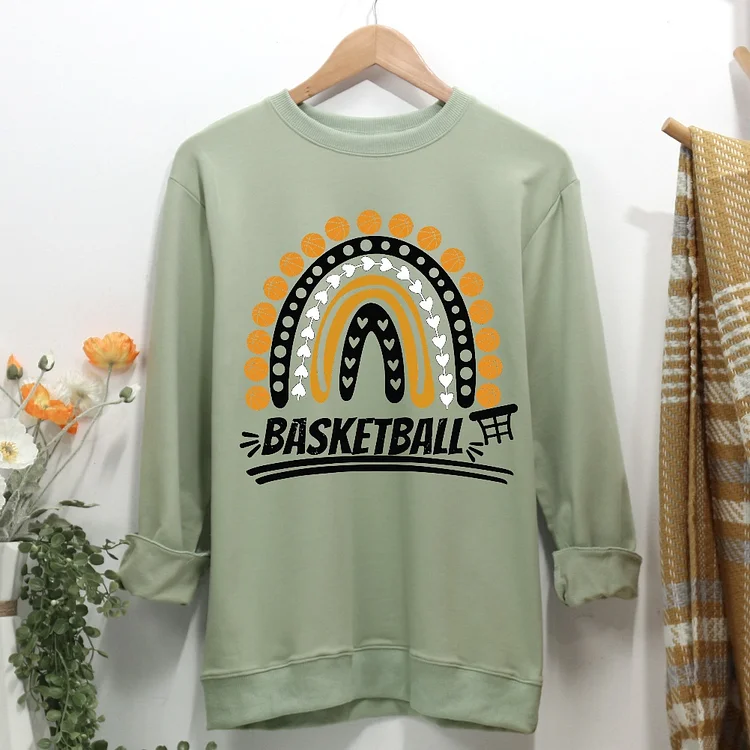 Rainbow Basketball Women Casual Sweatshirt-Annaletters