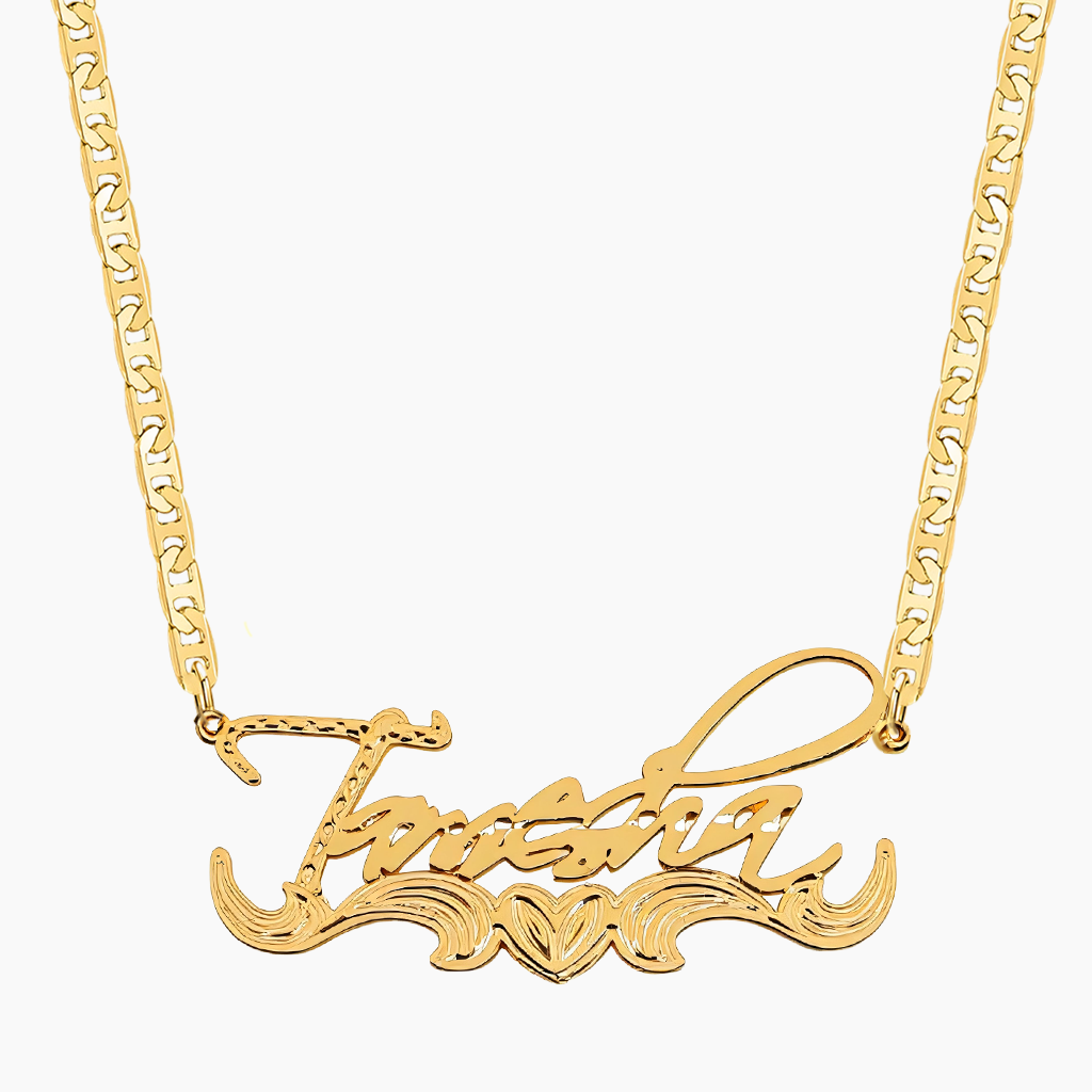 Double Layer Custom Nameplate Necklace