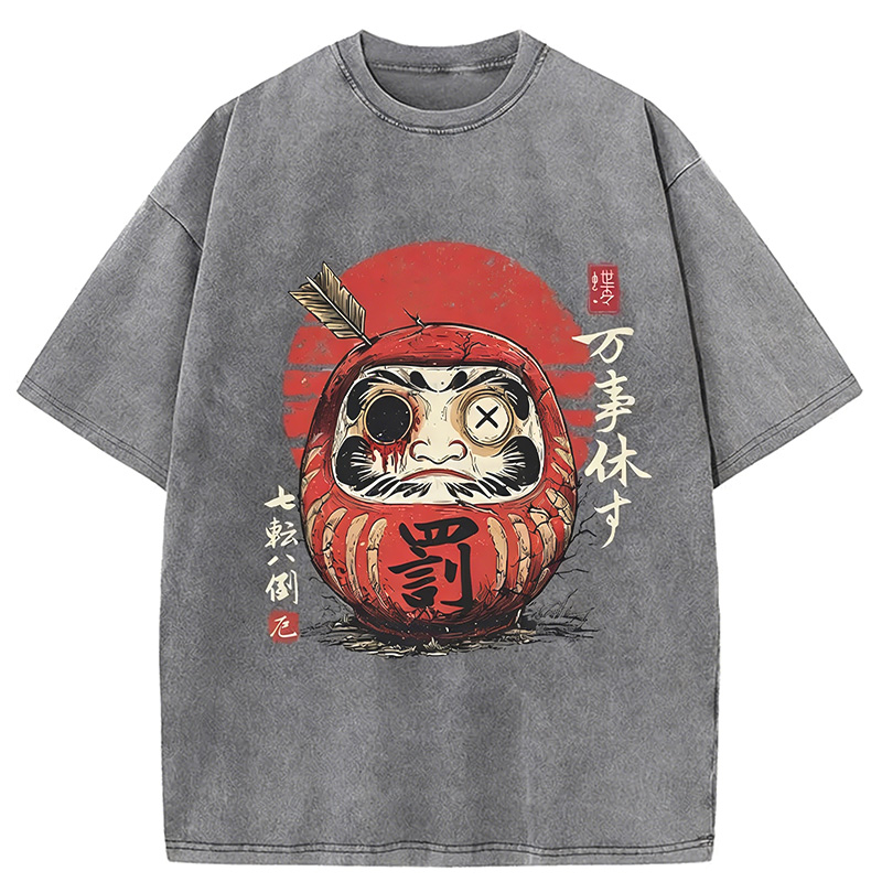 The Tenacious Daruma Washed T-shirt artswardrobe