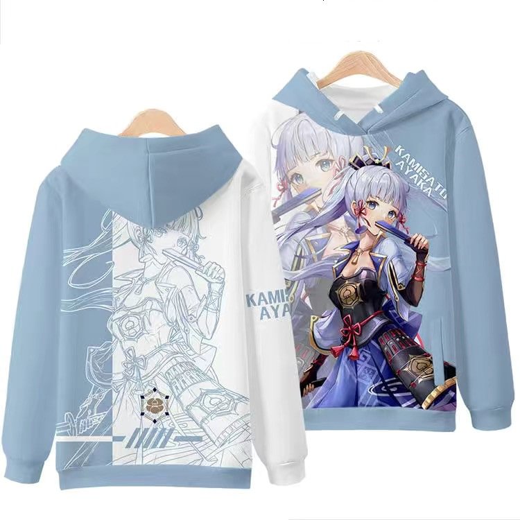 Genshin Impact Kamisato Ayaka 3D Print All Character Hoodie weebmemes