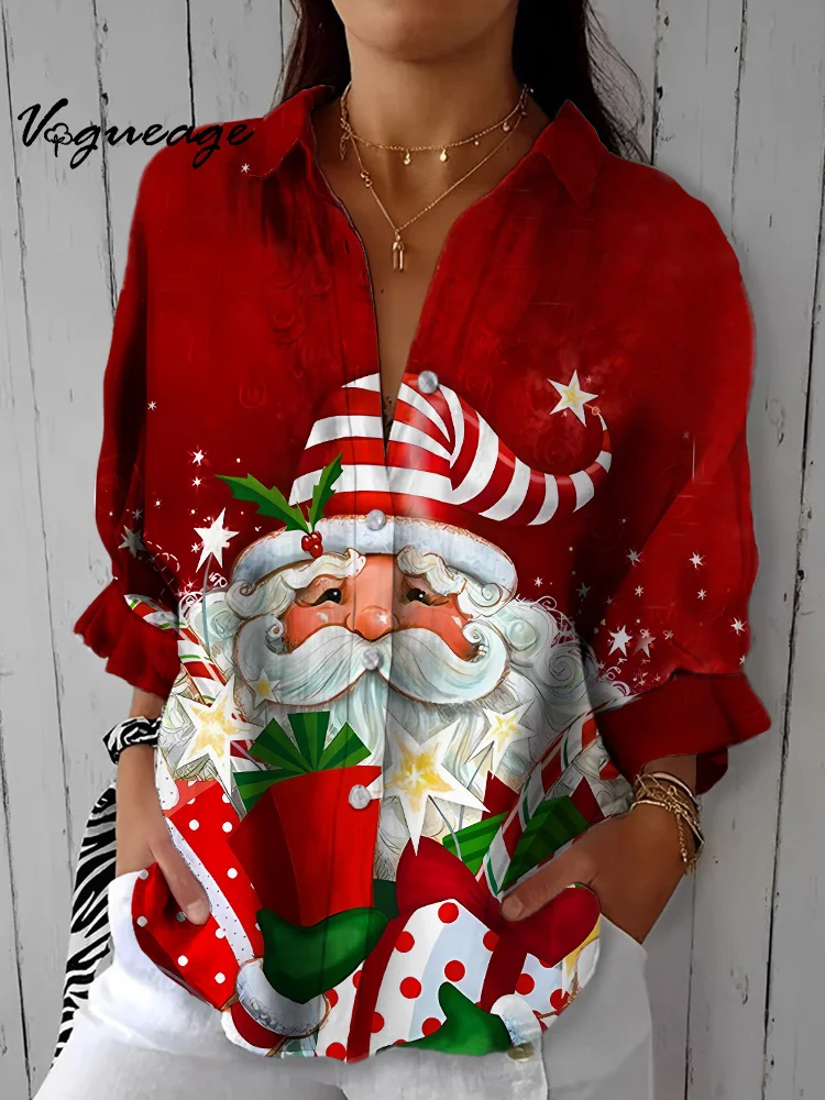 Fashionable And Bright Rainbow Color Strips Printed Cotton And Linen Shirt
