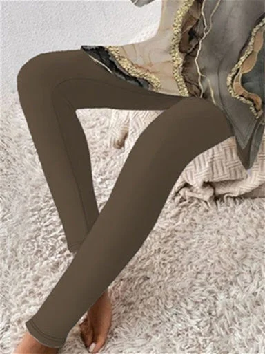 Women Half Sleeve V-neck Solid Color Dress