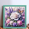 Rose Butterfly - 11CT Stamped Cross Stitch - 45*45cm - Flower