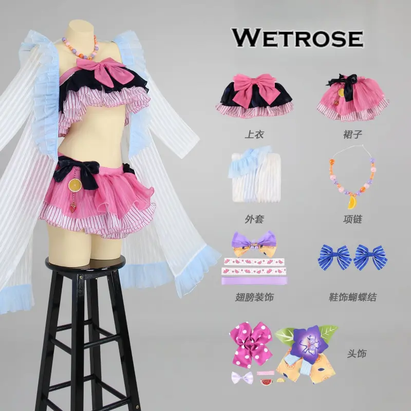 [Wetrose] In Stock Blue Archive Shirasu Azusa Swimsuit Game Outfit Cosplay Costume 