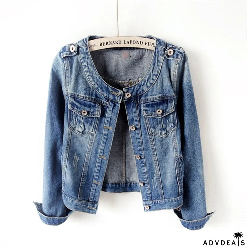 DenimLong Sleeve Casual Jacket