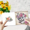 (US Local)6Pcs Cats Dogs DIY Diamond Painting Greeting Card Kit with Envelope for Friend