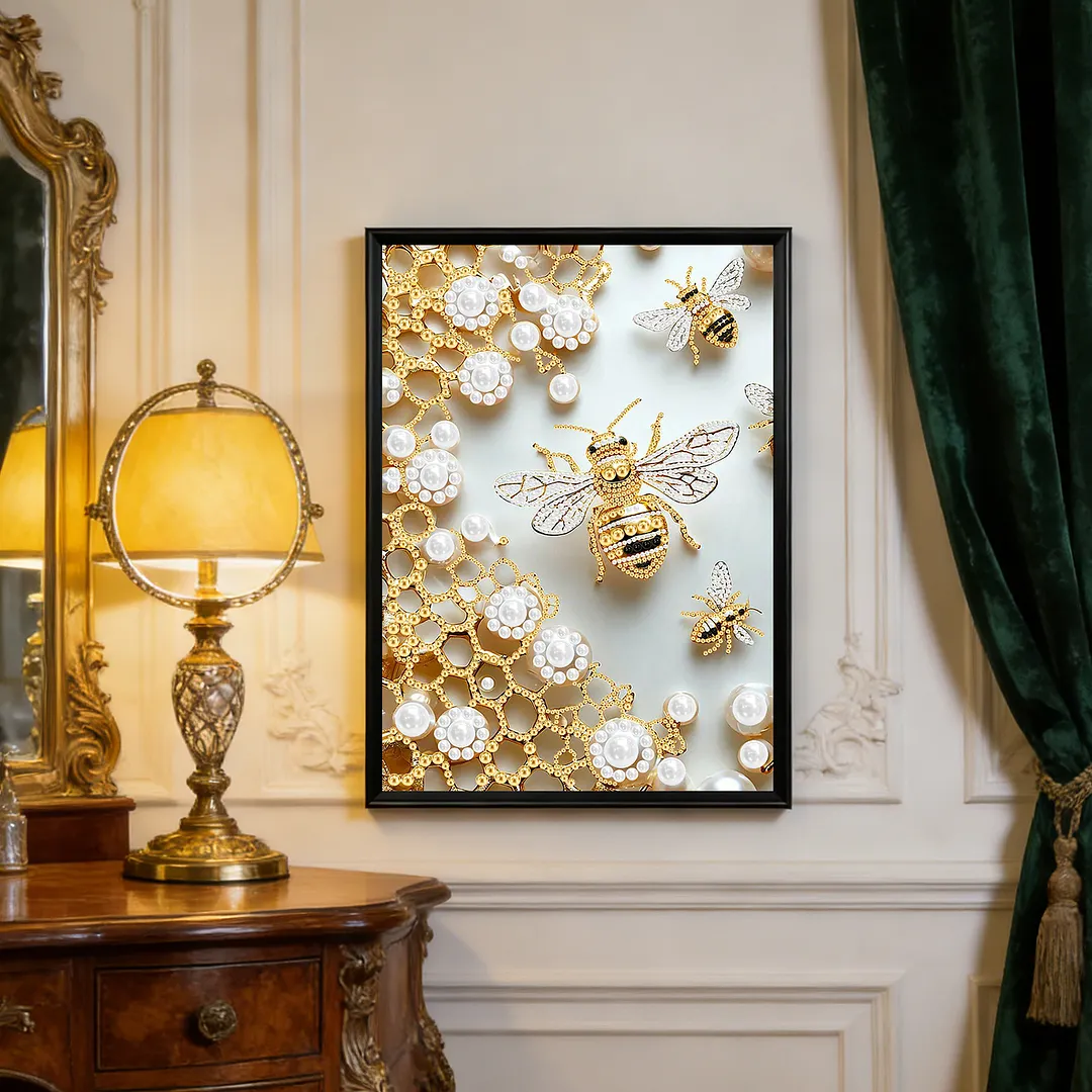Pearl Painting Kit for Adults Bee Honeycomb 11.81x15.75in