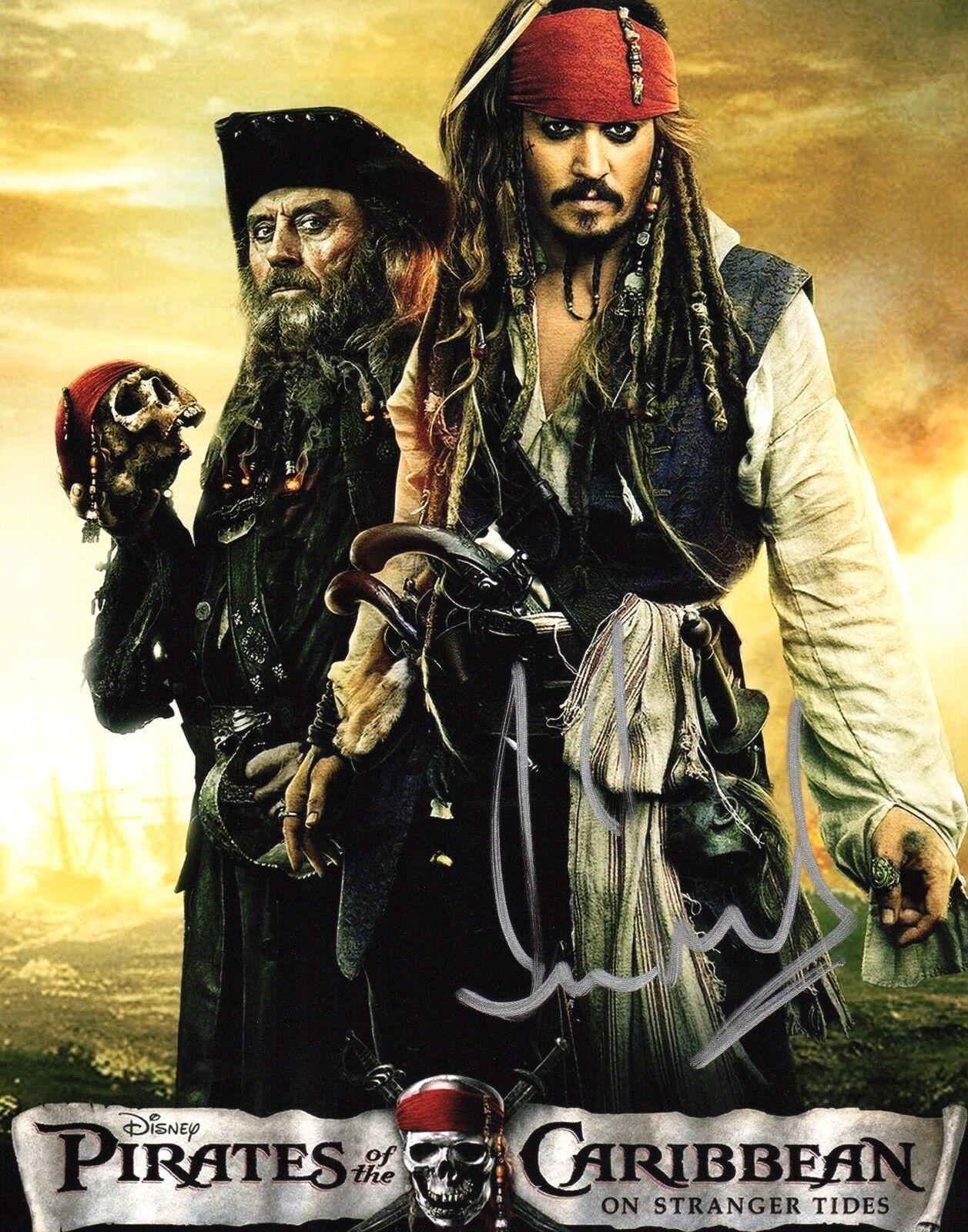 GFA Pirates of the Caribbean * IAN McSHANE * Signed 8x10 Photo Poster painting M1 COA