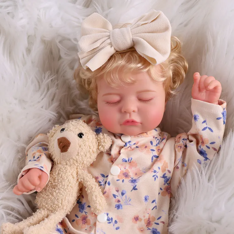 Babeside 20'' Vinyl Baby Boy Elowen Lifelike Reborn Doll Soft Plush Sleeping Newborn Gift Set