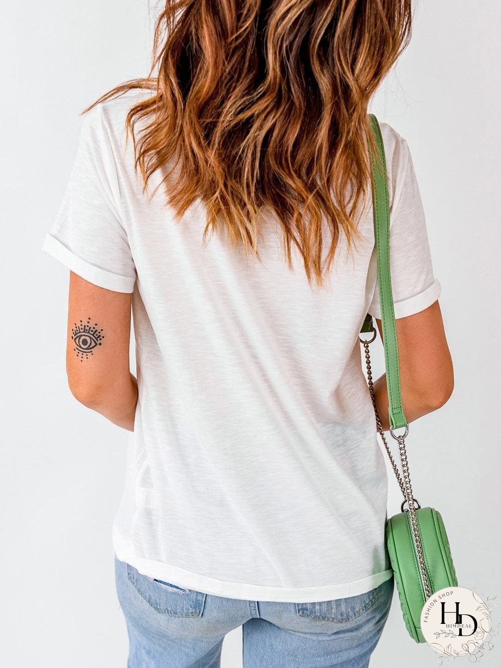 BOO Letter Graphic Tee - White Shift Silhouette