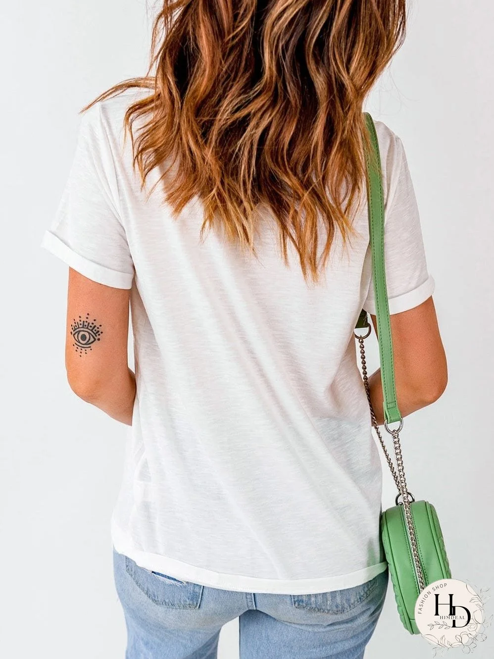 BOO Letter Graphic Tee - White Shift Silhouette